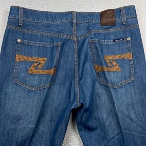 Seven7 Jeans Men's 38x34 Premium Straight Relaxed Baggy Embroidered Wide‎ Boot